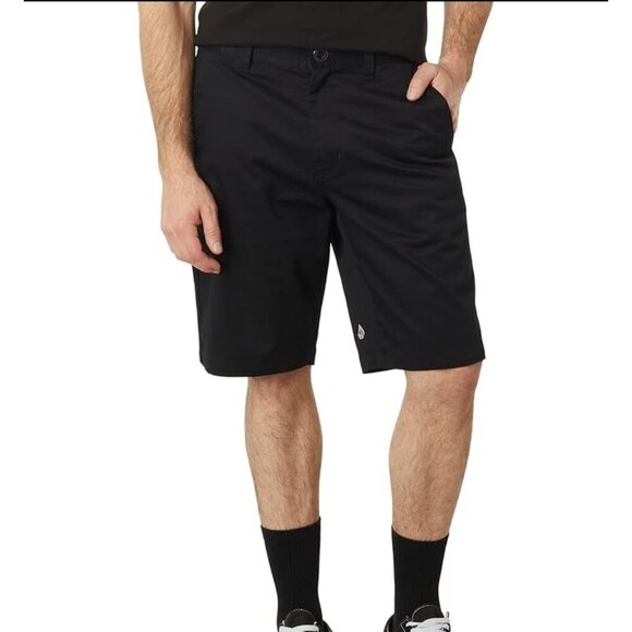 Volcom Mens Black Stretch Chino Shorts Size 40 Cotton/Polyester Blend - Picture 1 of 6
